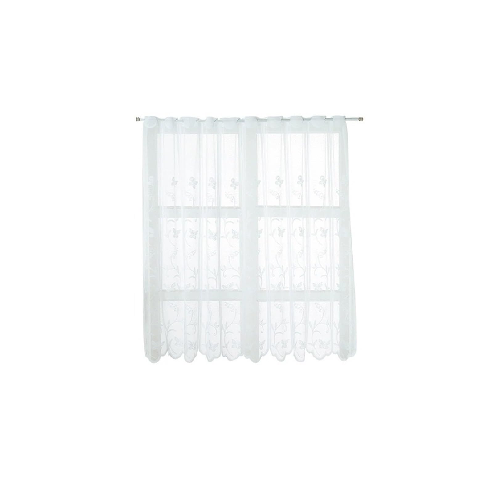 AIQIJOHI Short Curtains Short Curtain Boho Tulles Drapes Home Decor Butterfily Romantic White Lace Curtains DIY(90-90cm)