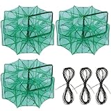 EATHEATY 3 Pack Minnow Fish Trap - Foldable Fishing Nets Cage for Crawfish, Crawdad, Pinfish, Perch, Catfish & Shrimp - Ideal for Lakes, Creeks & Bait Fishing