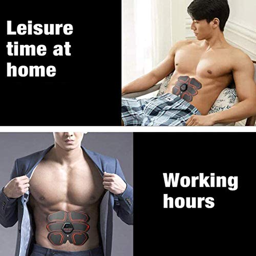 Flameer Estimulador Abdominal USB Recarregável Abs Braço Pernas Shaper Toner Training Belt