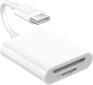 SAMKE USB C SD 𝗖𝗮𝗿𝗱 𝗥𝗲𝗮𝗱𝗲𝗿, USB-C to SD/Micro SD Card Reader, 2in1 High-Speed Type C Camera Memory Card Adapter OTG Compatible with Galaxy S23 New Pad Pro MacBook Pro and More UBC C Devices