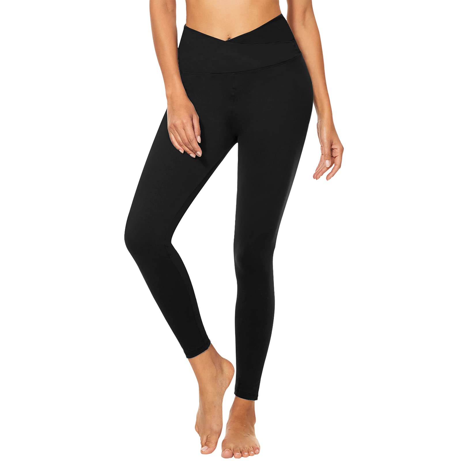 Leggings Damen High Waist Blickdicht Sportleggings Damen Lang Elastisch Bauchkontrolle Slim Fit Sporthose Leggins für Yoga Gym Fitness Alltag.