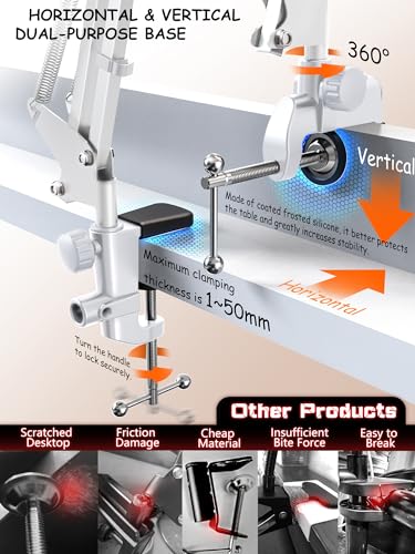 Soporte ajustable para cama y tablet universal compatible con iPad y Switch 5