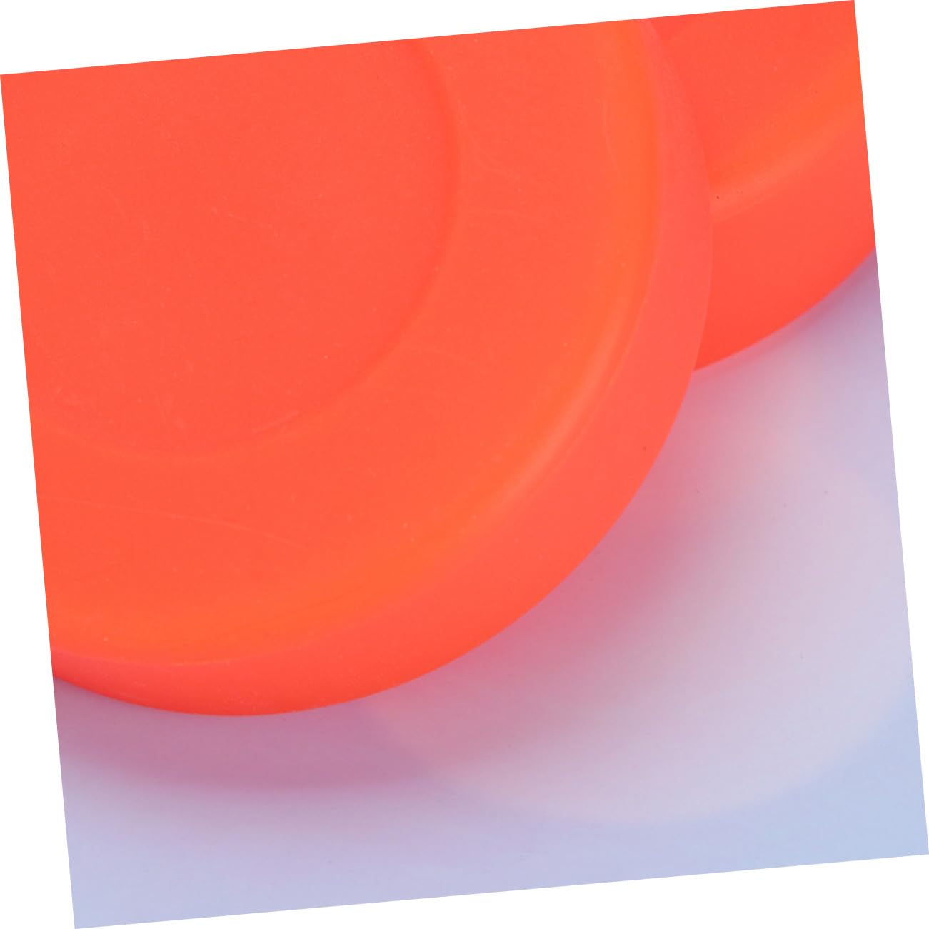 VICASKY Rondelles De Hockey sur Glace en Caoutchouc Orange à Dureté Réglable, Lot de 10 Palets Mats Standards pour Hockey sur Étang Et Patinoire, Accessoires Sportifs pour Adolescents Et Adultes
