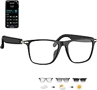 XOOMEER M01 AI Translation Smart Glasses with ChatGPT: 164+ Languages, Color-Changing Lenses, Bluetooth Audio Eyewear for Travel & Business