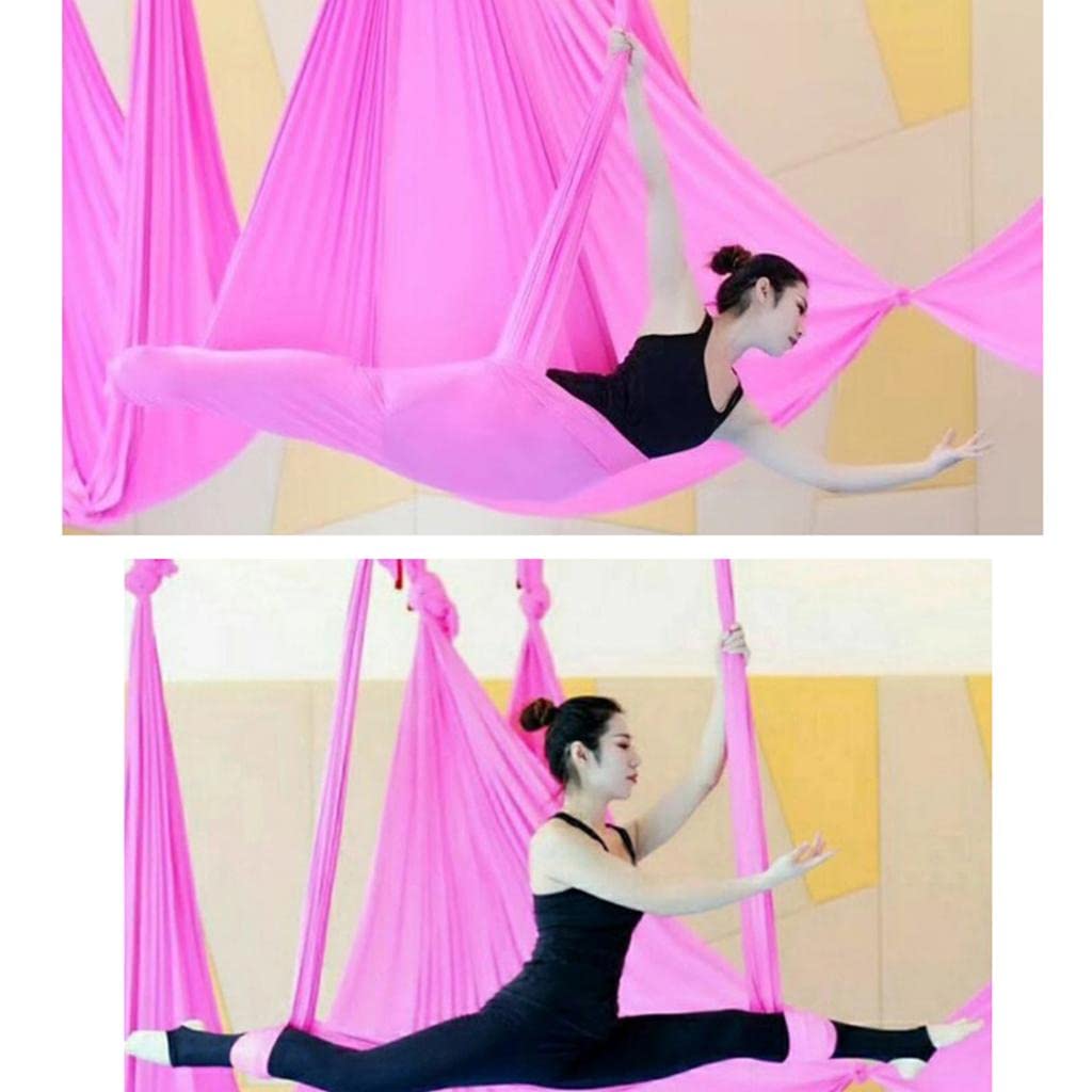 Pilates Yoga Volante Altalena Yoga Aerial Yoga Amaca Tessuto di Seta Rosa Rosso