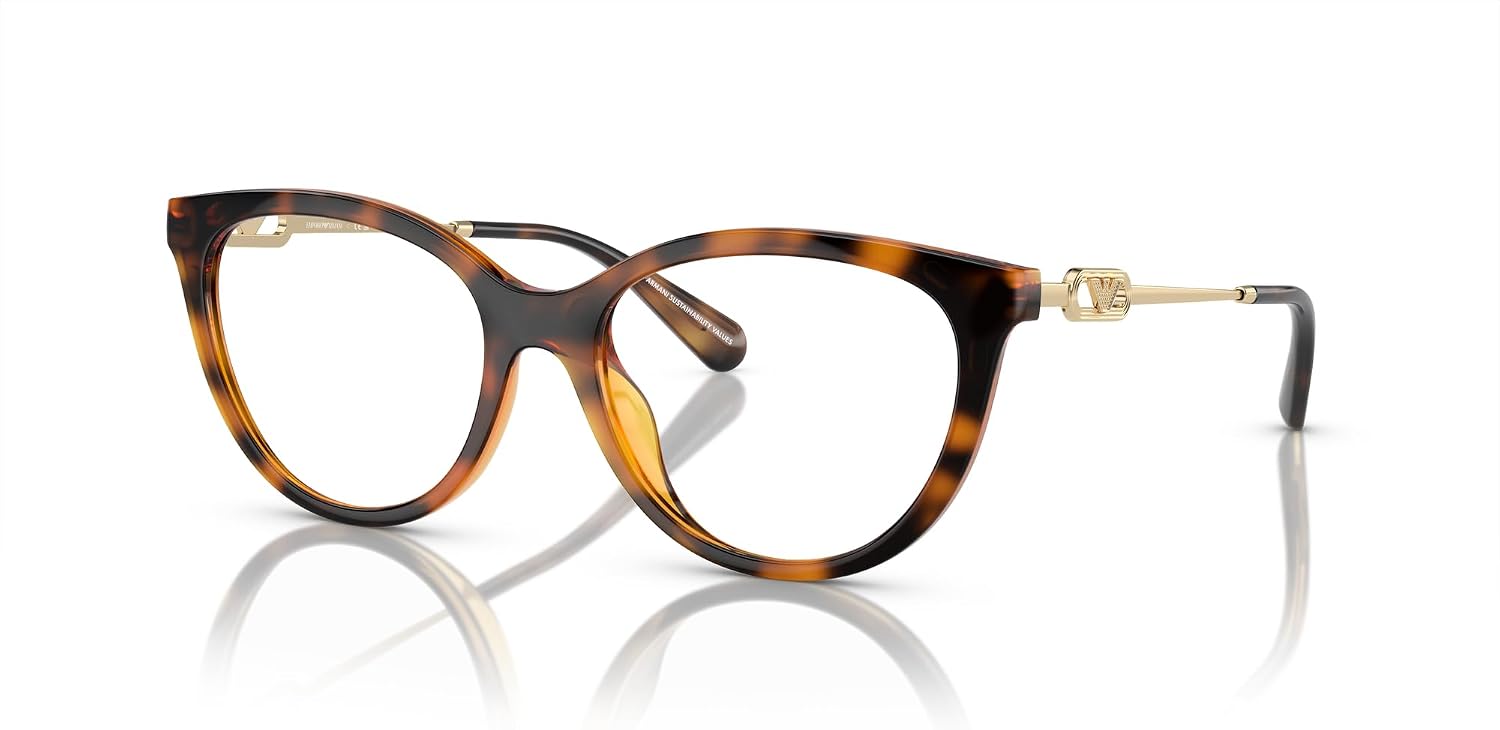 Emporio Armani Men's EA4211 Prescription Eyewear Frames with Two Interchangeable Sun Clip-Ons Round