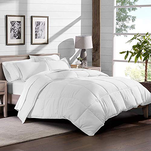 600-TC Egyptian Cotton with 450 GSM Comforter (Dohar) Double Bed Size (88x88) Inches White Colour-image-44