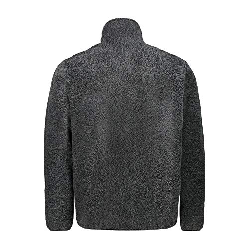 CMP Giacca in Pile Highloft Melange, Uomo, Nero