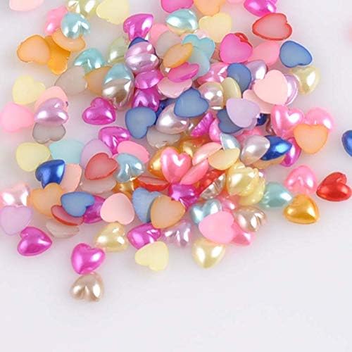 Xucus 1000PCS 5mm Mixed Mini Heart Flatback Resin Cabochons Scrapbook Craft DIY Buttons YKL0519x
