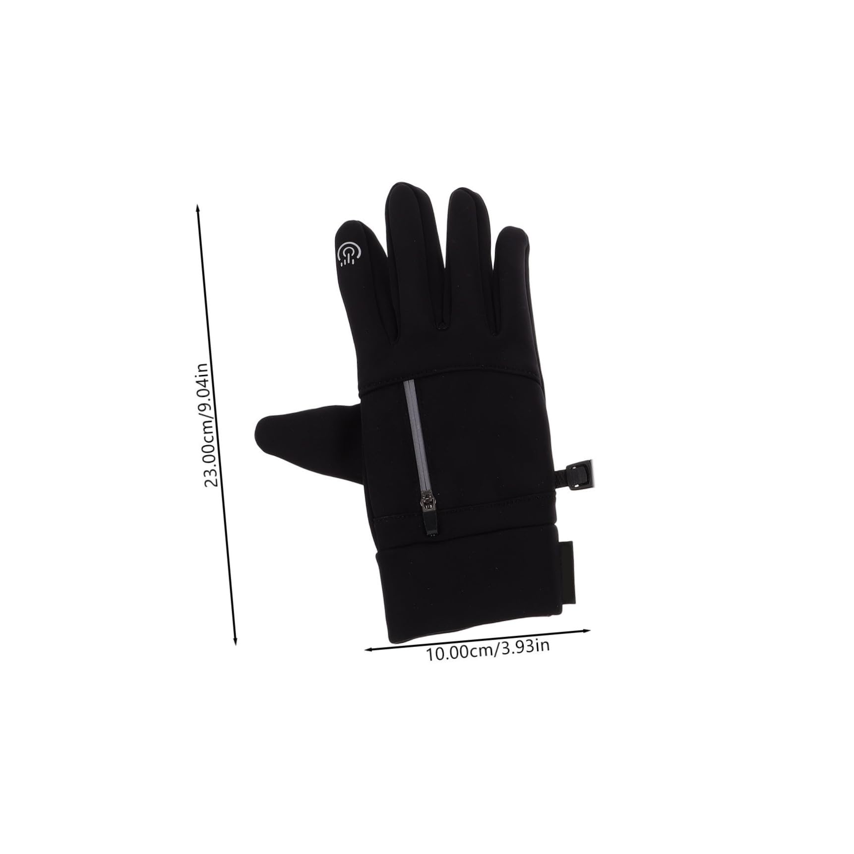 Sosoport Guantes a Prueba De Viento Guantes De Montar Compactos Sin Dedos Hombre De Caza para Hombre De Pesca Flexibles Forro Polar Black