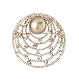 Weltweit kostenloser Versand. Sincera SCHMUCK Damen Elegant Brosche mit Swarovski-Kristallen und Perlen 18 Karat Vergoldung