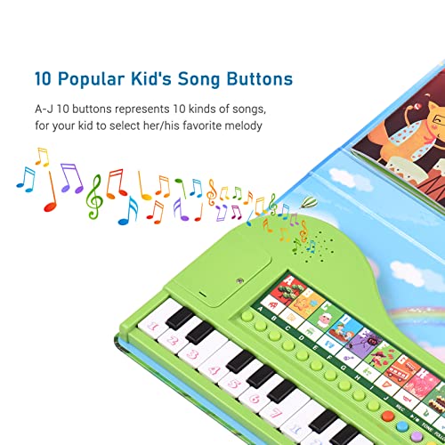 KOCAN Livre de piano à 20 touches Clavier de piano électronique et livre de musique Recueil de chansons pour piano 2 en 1 avec clavier intégré avec 10 instruments et 10 chansons Gadget musical,Livre d - Les Beatles, Paul McCartney, John Lennon, RIngo Starr, George Harrison KOCAN Livre de piano à 20 touches Clavier de piano électronique et livre de musique Recueil de chansons pour piano 2 en 1 avec clavier intégré avec 10 instruments et 10 chansons Gadget musical,Livre d – Image 5
