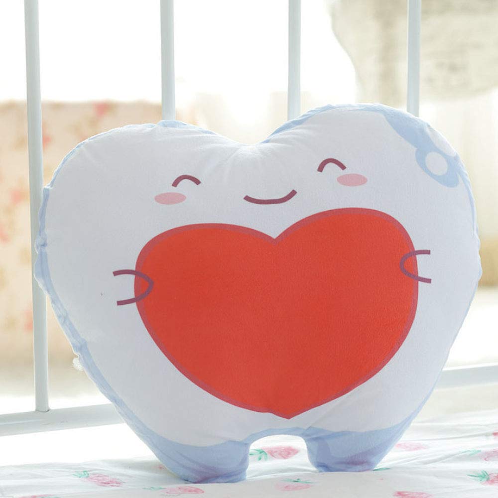 Crazyify Heart Teeth Shape Printed Pillow for Kids| Boys |Girls - Velvet Pillow for Kids | Pillow for Children Room | Plush Cushion/Toys for Kids | Gift for Kids (Size-40cm) (B0B1MP1X7H) Amazon Price History, Amazon Price Tracker