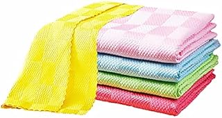 ACTTGGJ 10 Pack Easy Cleaning Nanoscale Cloth Lint Free Fish Scale Microfibre Easy Cleaning Cloths Reusable Absorbent Polishing Microfiber Dish Cleaning Cloths for Home,Kitchen(30x40cm)