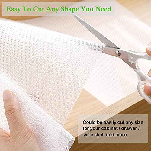 Image of Shelf Liners for Kitchen Cabinets Non-Adhesive 16 Inch Wide X 20 Ft Non Slip Waterproof Clear Reusable for Drawers, Cupboards, Bathroom, Pantry, Refrigerator
