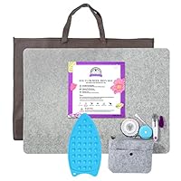 Rdutuok 43 x 61 cm große Woll-Pressmatte zum Quilten und Bügelunterlage, einfach zu drücken, wollig gefilztes Bügelbrett für Wärmespeicherung, ideal für Quilt- und Nähprojekte