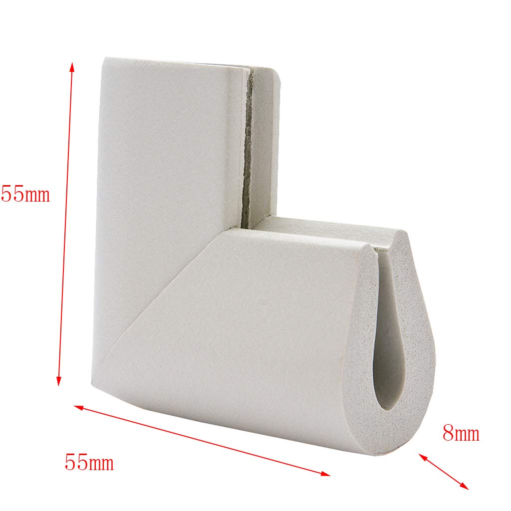 Protezioni Angolari Per Mobili, Morbide Protezioni Per Bordi D'angolo A Prova Di Bambino In Morbida Gomma Per Bambini - Grigio, 55x55x8mm