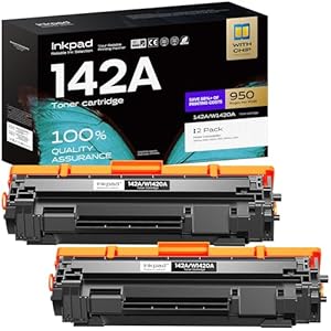 iNKPAD 142A Toner Cartridge Multipack with Chip Compatible for HP W1420A W1420X 142A 142X Toner Replacement for HP LaserJet M110w M110 LaserJet MFP M140w M140 M139w M139 (2-Black, with Chip)