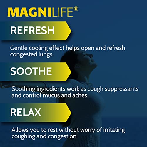 Image of MagniLife Breath Easy Chest Cream, 4 oz, Cough & Muscle Pain Relief Cream for Adults, Chest Rub for Mucus Removal and Nasal Congestion Relief, Natural Topical, Unscented