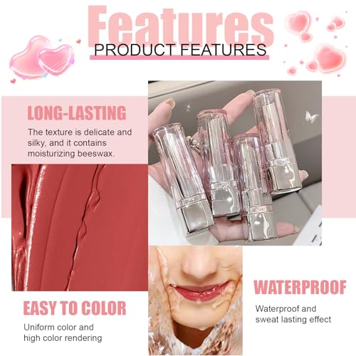 Image of WanTuoluo Honey Tinted Lip Stain Lip Gloss, Sheer Hydrating Lip Balm, Moisturizing Lip Color for All Skin Tones, Nourishing Lipstick with a Hint of Natural Black Cherry Tint (A03)