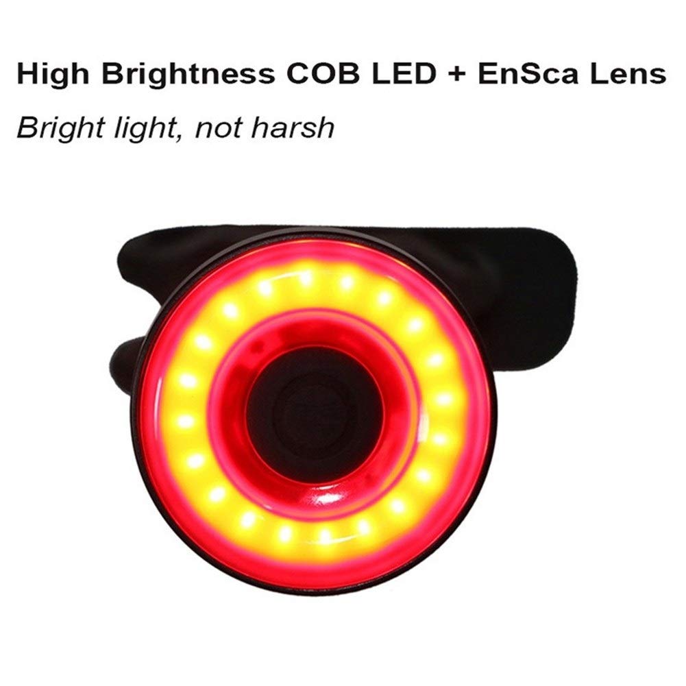 Luz Bicicleta Ciclo Posterior de la Cola de la Bici Luz USB Smart Bicicletas luz de Freno traseras LED luz Trasera Ilumina por detrás de la lámpara roja 04