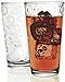 Circleware Drinking Glasses Set of 4 17 Ounce, 4 Count (Pack of 1), Circles 4pc