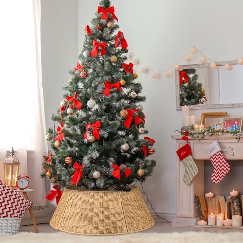 Christmas-Tree-Collar-27-Inch-Handmade-Woven-Rattan-Base-Cover-for-Christmas-Tree-Farmhouse-Christmas-Tree-Skirt-Tree-Ring-Rustic-Holiday-Decorations-Christmas-Home-Decor Christmas Tree Collar 27 Inch Handmade Woven Rattan Base Cover for Christmas Tree Farmhouse Christmas Tree Skirt Tree Ring Rustic Holiday Decorations Christmas Home Decor