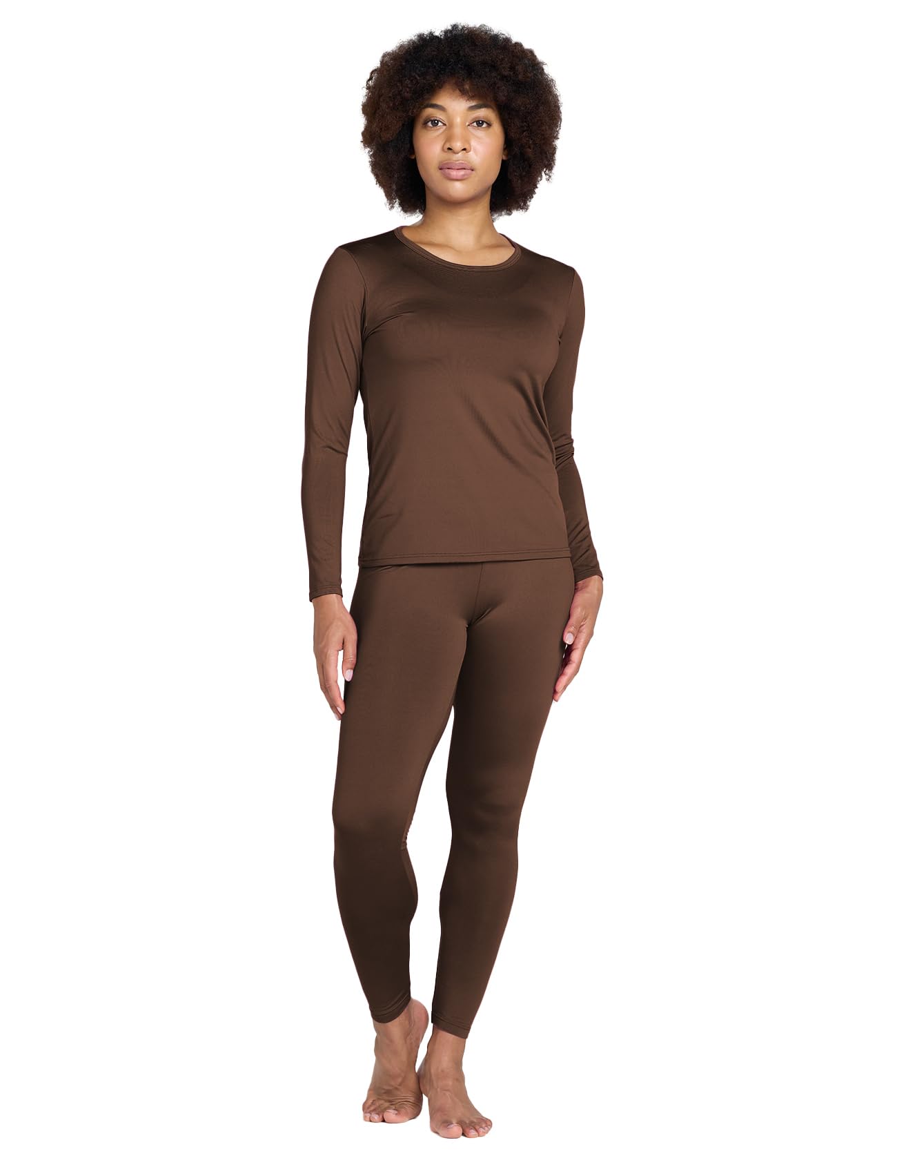 LAPASA Completo Termico Donna Fodera in Micropile Calore Base L17 - Abbigliamento Intimo Invernale Maglietta Pantaloni Calzamaglia Tuta Sci Trekking