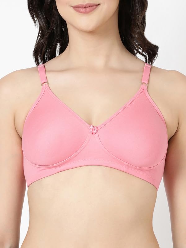 Image of BLOSSOM Women's Everyday T-Shirt Bra with Molded Cups,Non Padded and Non Wired,Cotton-Polyester Fabric -Perfect for Uniforms and Casual Wears Lara