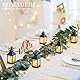 Romadedi Laterne Schwarz Tischdeko Outdoor - 20er Set Mini LED Laterne Metall zum Aufhängen für Halloween Hochzeit Tisch Ramadan Garten Weihnachten Balkon Innen Outdoor Draußen Party