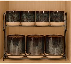 طقم بهارات من البورسلين 7 قطع من هوم كير QQ-970، حل تخزين متعدد الاستخدامات للمطبخ، عبوة 1 – بورسلين أبيض