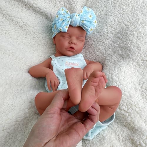 Muñecas Reborn de Silicona Realistas 43 cm Set de 2 miniatura 5