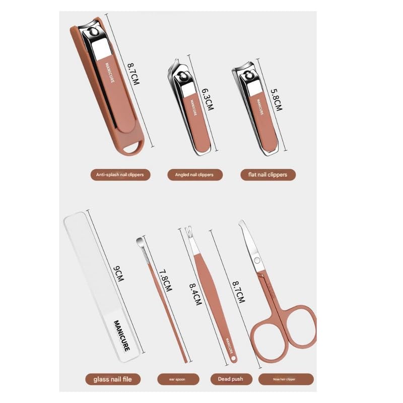 FULAIDA® Nail Clippers Set 7-in-1 Grooming Kit | Stainless Steel Pedicure & Manicure Tools | Mint green 1