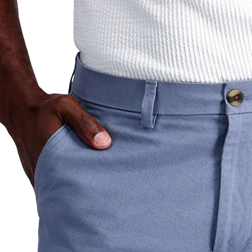 Kenneth Cole REACTION Men's Slim Fit Casual Linen Chino Pant, Sky Blue4