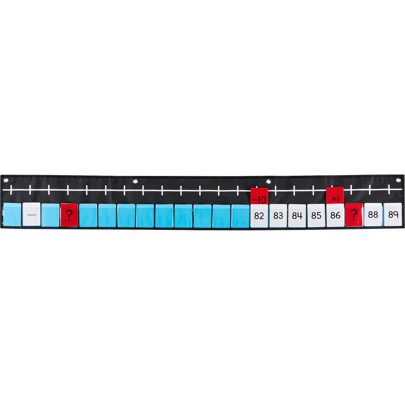 Really Good Stuff Number Line Pocket Chart with Cards - 1 Pocket Chart, 217 Cards