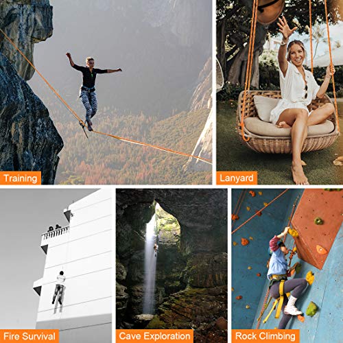 image for TOPNEW Outdoor Climbing Rope 10 MM Diameter, 10M(32ft) 20M(64ft), Esca