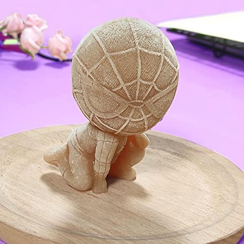 Silicone Molds Spiderman, Ice Maker Silicone Tray Cute Easy Release Novelty Drink Tray For Chilled Drinks Fondant Candy Chocolate Molds for Cake Decorations Homemade Kitchen (Large) image 5