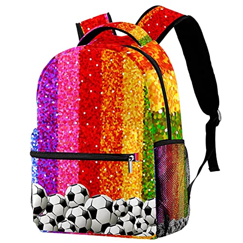Sac à dos de voyage campus arc-en-ciel avec porte-bouteille pour enfants