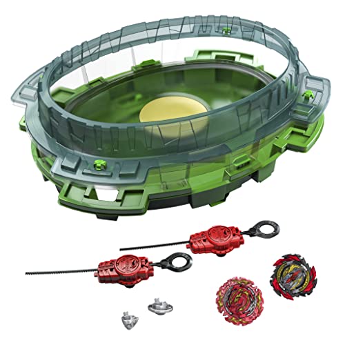 SFRUTTA LA POTENZA DI QUADDRIVE: Beyblade Burst QuadDrive si lancia nel futuro di Beyblade con la prima trottola 4 in 1! Personalizza la battaglia su 2 livelli con il set da battaglia Interstellar Drop