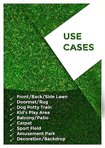 Image of BOMBAY DREAMS 35 mm High Density Artificial Grass | Premium Lawn Turf | Indoor & Outdoor UseCarpet Mat | Dust & Waterproof | Skin Friendly | Artificial Grass Carpet Mat (Size- 4.5 x 4 feet)