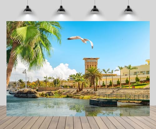 chnywork 7x5ft Egypt River Nile Backdrop Africa River Dock Tropical