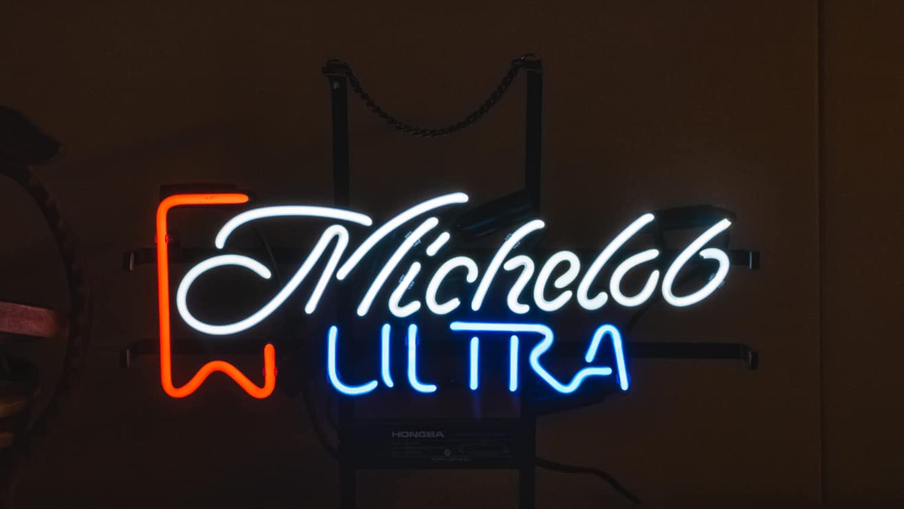Mirsne Neon Signs, Glass Tube Neon Lights, 20'' by 16'' inch Neon Light Sign, The Best Bar Beer Wall Signs Lights for Bedroom Room Hotel Gameroom Party Decor Gifts. (M-Beer U ltra), GDW3