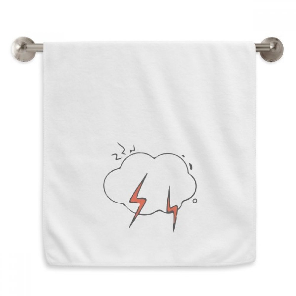 Serviettes débarbouillettes Météo Foudre Nuage 13X29 Pouces
