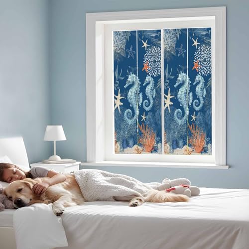 Película Frosted para Ventana 17.7x39.3 pulgadas Azul Oscuro miniatura 3