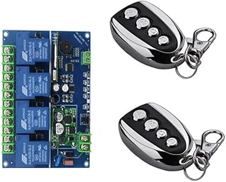 DC12V 24V 48V 4 Channel RF Wireless Remote Control Switch System 1 Receiver & 2 Transmitter Household appliances/lamp