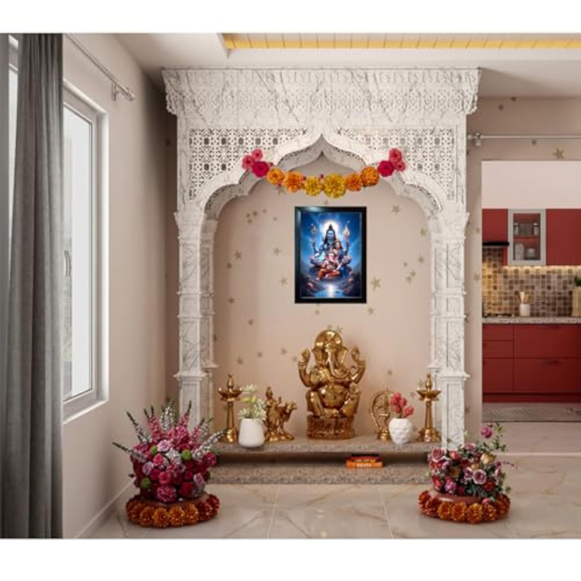 Lord Shiva Family Portrait Wall Photo Frame