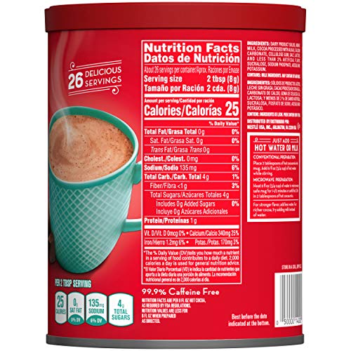 image for NESTLE Fat Free Rich Milk Chocolate Hot Cocoa Mix, 7.33 oz. Canister |