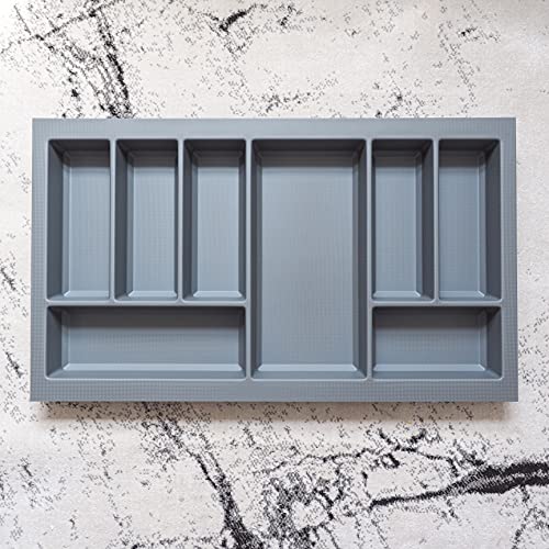 Basalt Grey Non Slip Cutlery Tray for 800mm Blum Legrabox Drawer | 422mm L x 722mm W | Storage | Organisation - Image 4