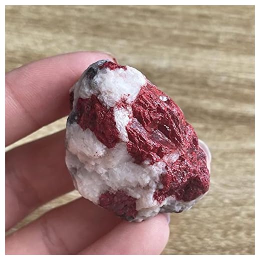 Natural Plum Blossom Cinnabar Quartz Rough Crystal Raw Gemstone Decor-20-40g