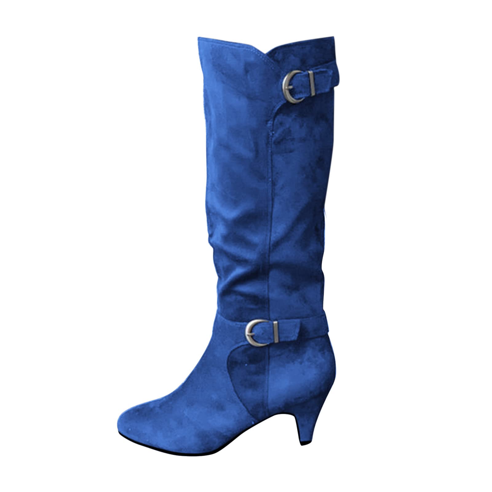 Amazon.com: KzwuwuR Botas altas hasta la rodilla para mujer, con hebilla de  cinturón, color sólido, de cachemira, cálidas, para invierno, botas de  nieve largas : Ropa, Zapatos y Joyería